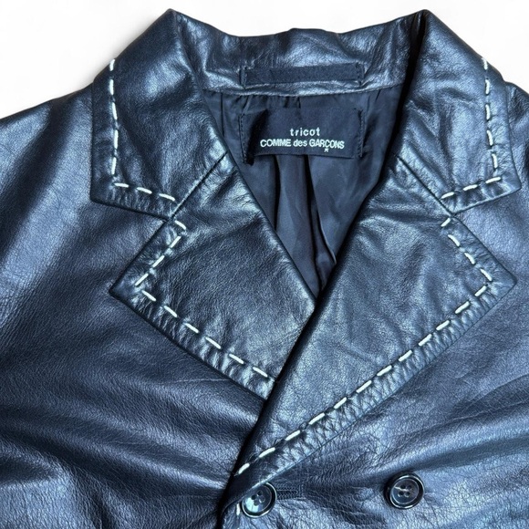 Vintage Comme des Garçons double breasted leather jacket 🧥